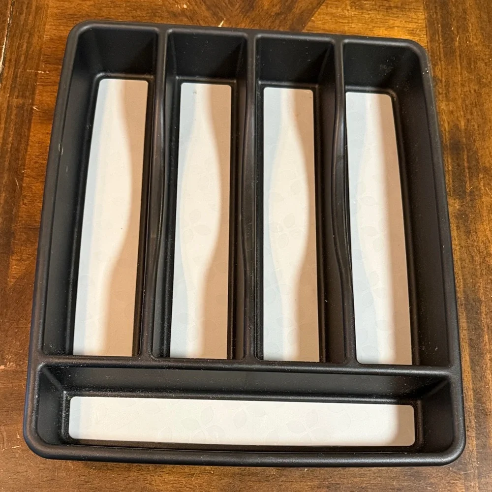 Black and Gray Cutlery Tray in good used condition